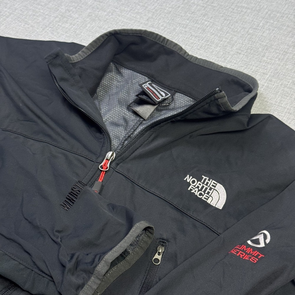 The North Face Summit Series Softshell Windstopper Jacket Mens Medium Black Zip